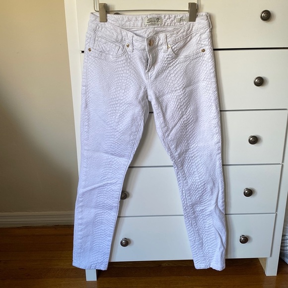 Seven7 Denim - Seven7 White Textured Skinny Jeans